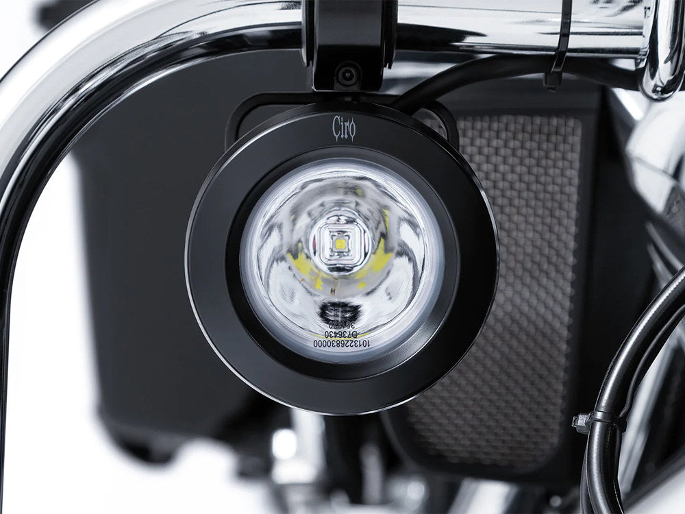 TAC-10 Light Cannons Passing Lamp Kit. Engine Guard Mounted Driving Lights - Black. Fits 1-1/4in. Engine Guard Tubing.