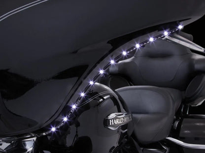 Bat Blades with Amber LED Turn Signals & White LED Running Lights. Fits Touring 2014-2023 with Batwing Fairing