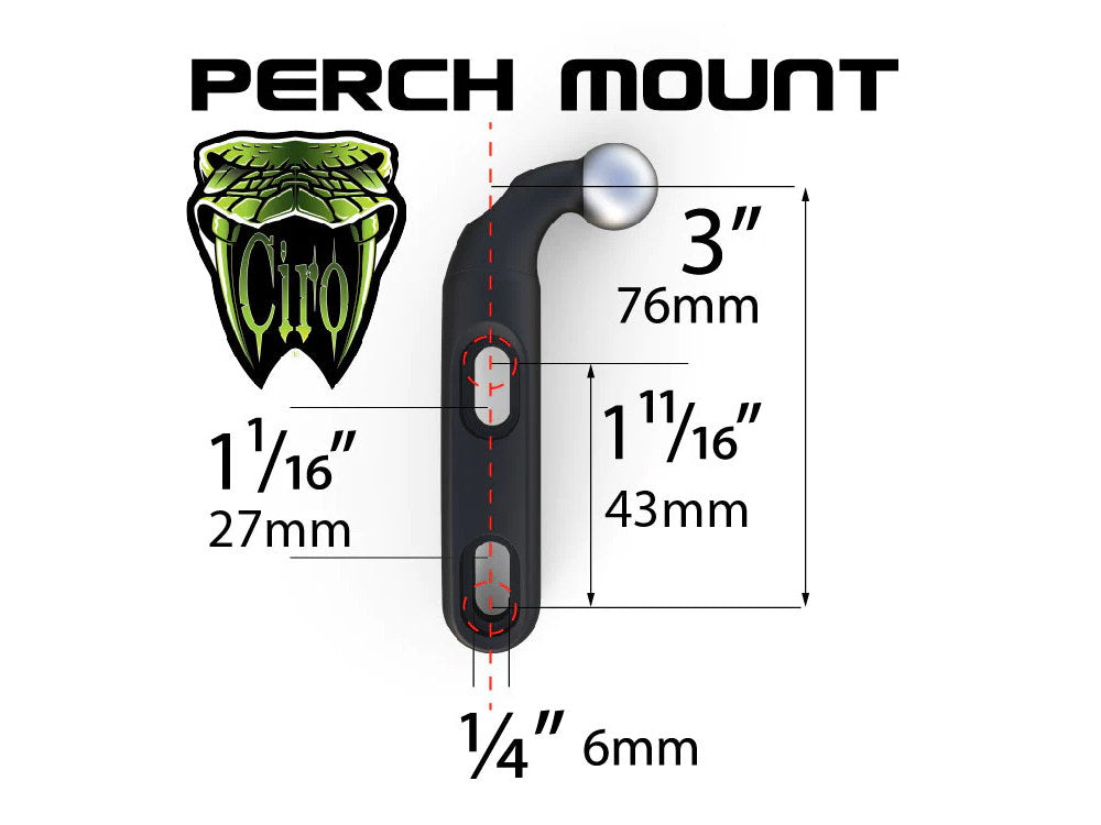 Premium Smartphone / GPS Holder with Charger - Black Perch Mount