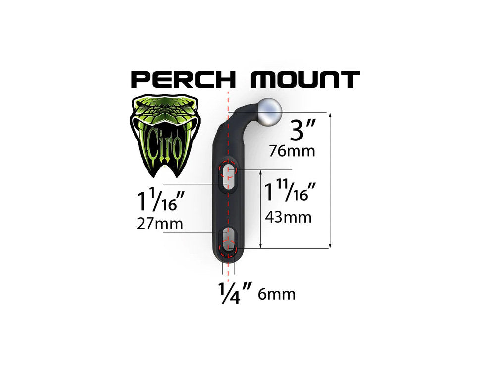 Standard Smartphone / GPS Holder - Black Perch Mount