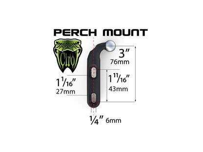 Standard Smartphone / GPS Holder - Black Perch Mount