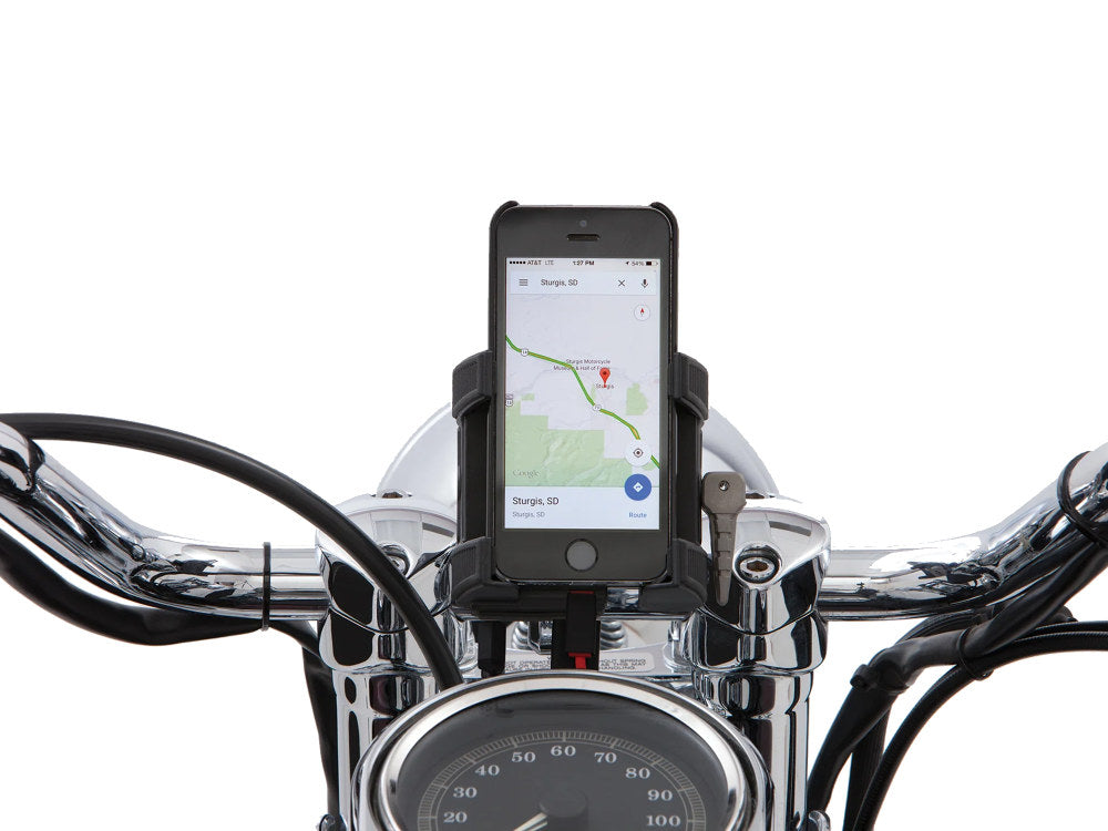 Standard Smartphone / GPS Holder - Chrome Clamp Suits 1-1/4in. Bars