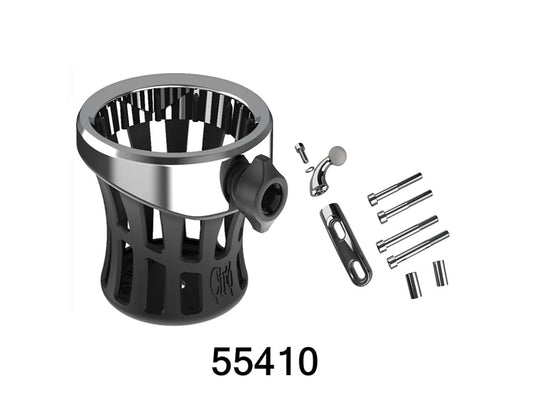 Drink Holder with Perch Mount - Chrome
