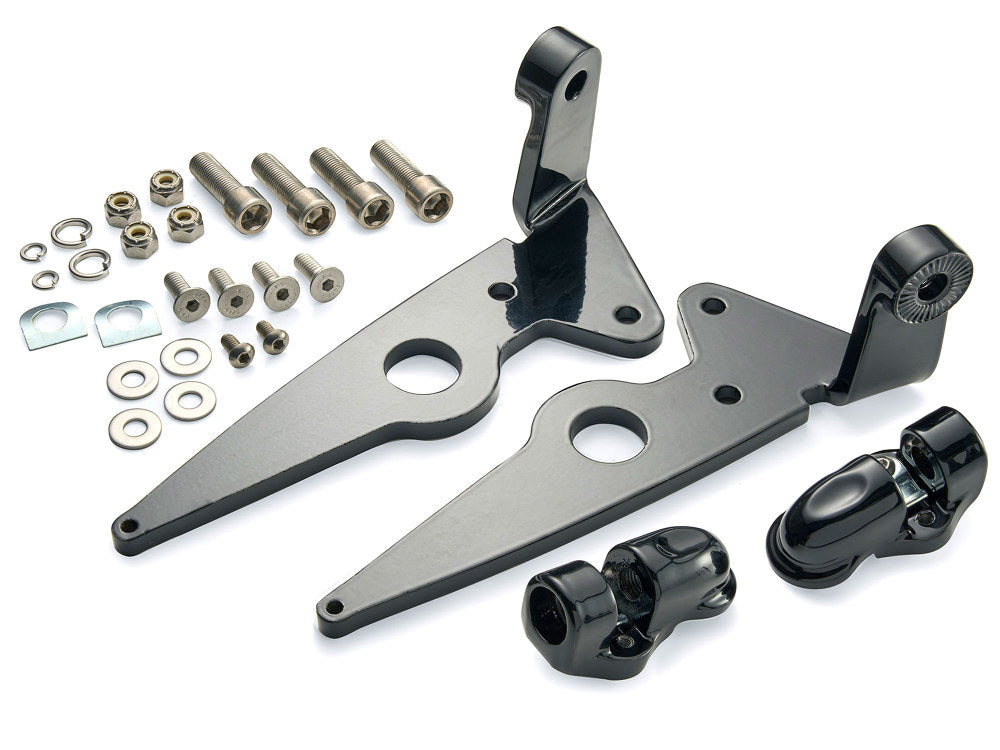 Driver Highway Peg Mounts - Black. Fits Indian Touring Models with Floorbards 2014up