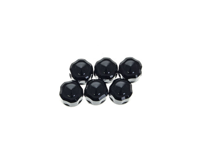 Diamond Cut Bolt Covers - Black. Fits Socket Head Bolt with 5/16in. Thread. Pack of 6