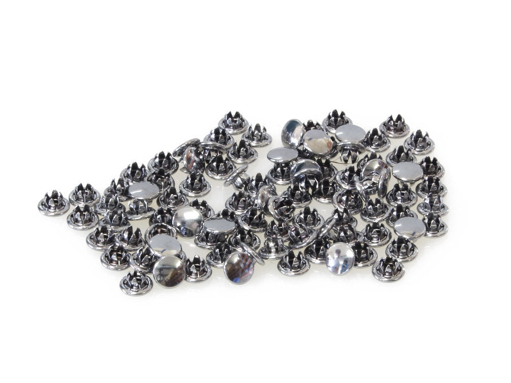1/4in. (6mm) Hole Plugs - Chrome. Pack of 100.