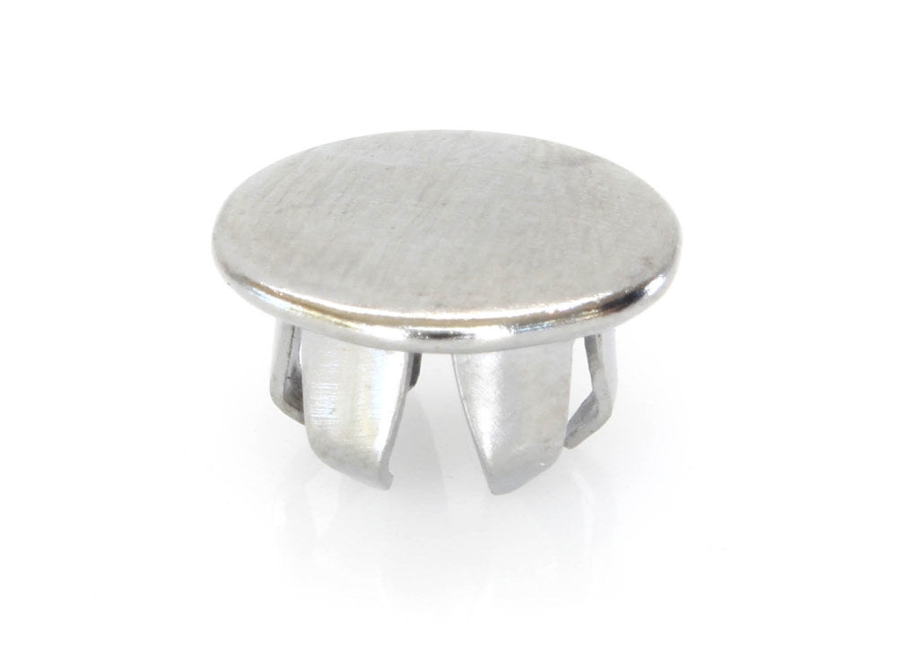3/8in. (10mm) Hole Plugs - Chrome. Pack of 100.