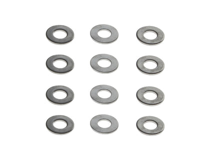 1/4in. Flat Washers - Chrome. Pack 12.