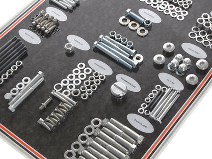 Complete Stock Hardware Kit - CAD Plated. Fits Big Twin 1970-1975 with Shovelhead Engine