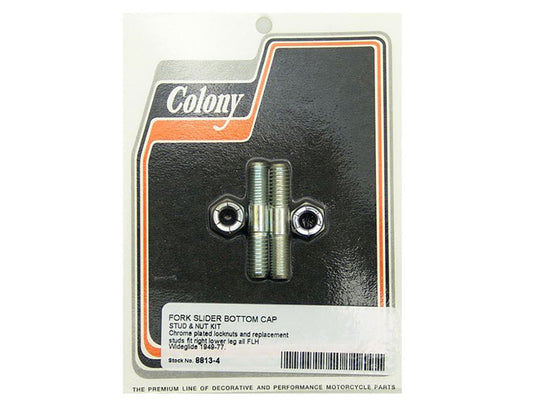 Lower Fork Stud & Nut Kit. Fits FL 1949-1977.