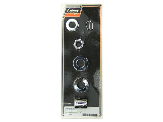 Rear Axle Spacer Kit - Chrome. Fits Softail 1984-1999