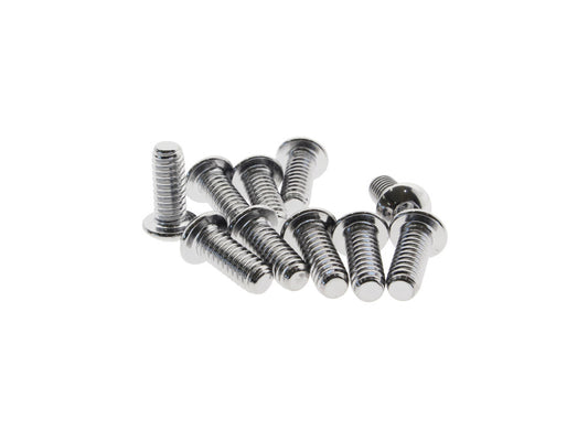 1/4-20 x 5/8in. UNC Button Head Allen Bolts - Chrome. Pack 10.