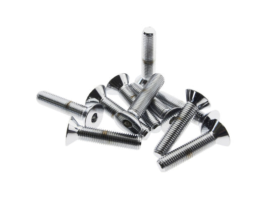 5/16-24 x 1-1/2in. UNF Flat Head Allen Bolts - Chrome. Pack 10.