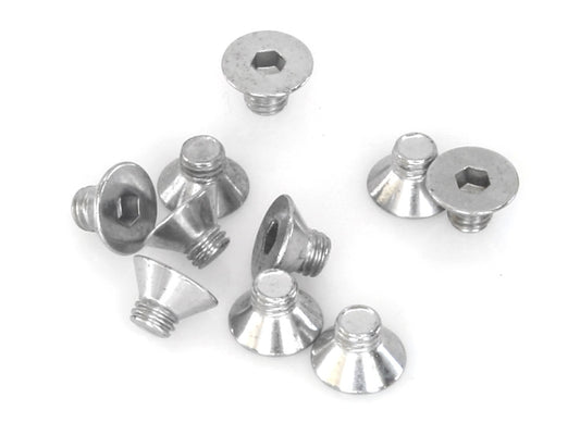 10-32 x 1/4in. UNF Flat Head Allen Bolt - Chrome. Pack 10.