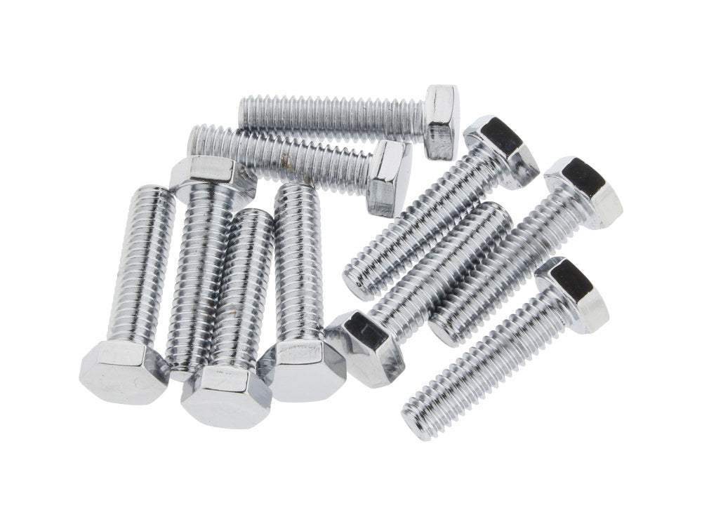 5/16-18 x 1-1/4in. UNC Hex Head Bolts - Chrome. Pack 10.