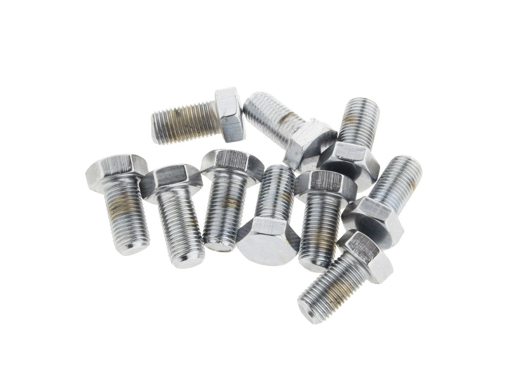 3/8-24 x 3/4in. UNF Hex Head Bolts - Chrome. Pack 10.