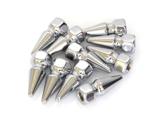 1/4-28. Pike Nuts - Chrome. Pack 10.