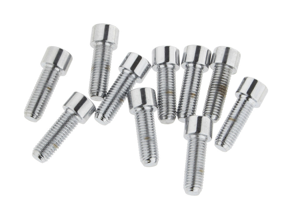 1/4-28 x 3/4in. UNF Polished Socket Head Allen Bolts - Chrome. Pack 10.