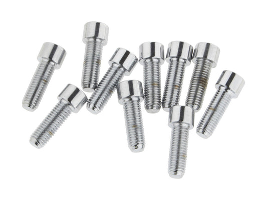 1/4-28 x 3/4in. UNF Polished Socket Head Allen Bolts - Chrome. Pack 10.