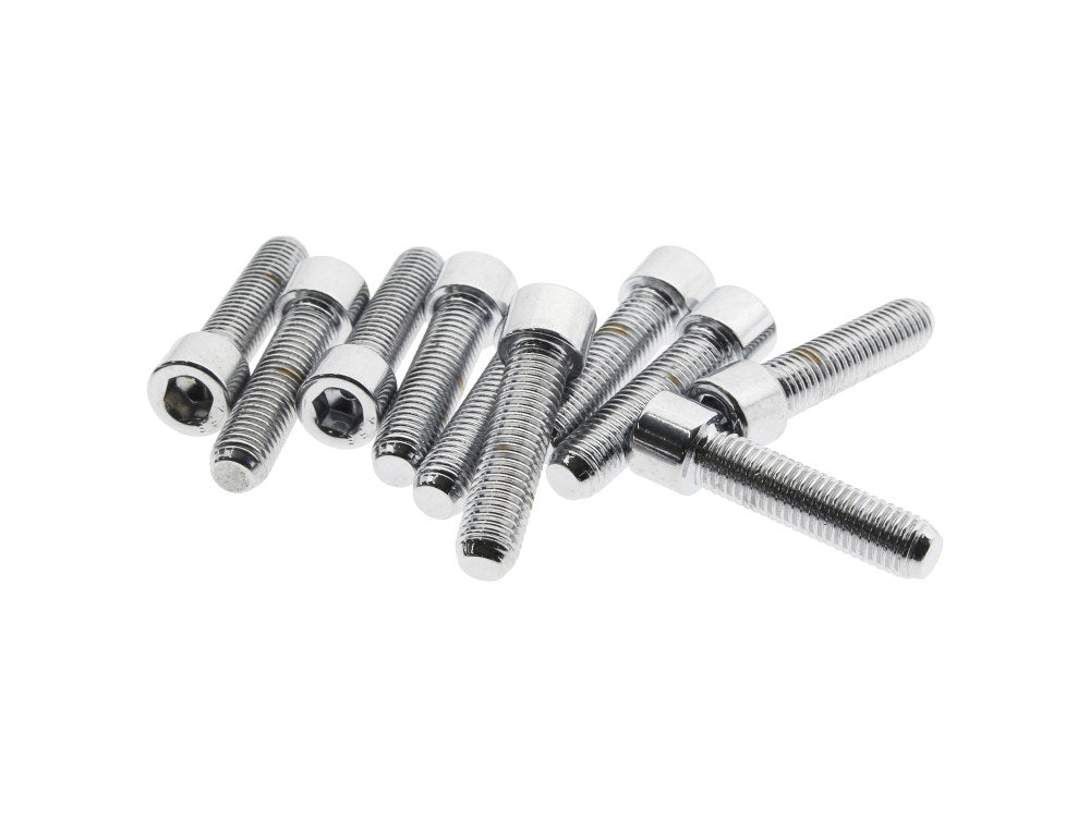 1/4-28 x 1in. UNF Polished Socket Head Allen Bolts - Chrome. Pack 10.
