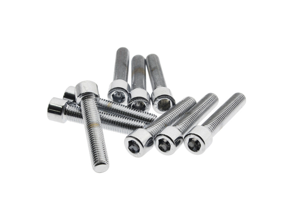 1/4-28 x 1-1/4in. UNF Polished Socket Head Allen Bolts - Chrome. Pack 10.