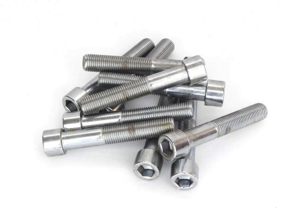 3/8-24 x 2-1/4in. UNF Polished Socket Head Allen Bolts - Chrome. Pack 10.