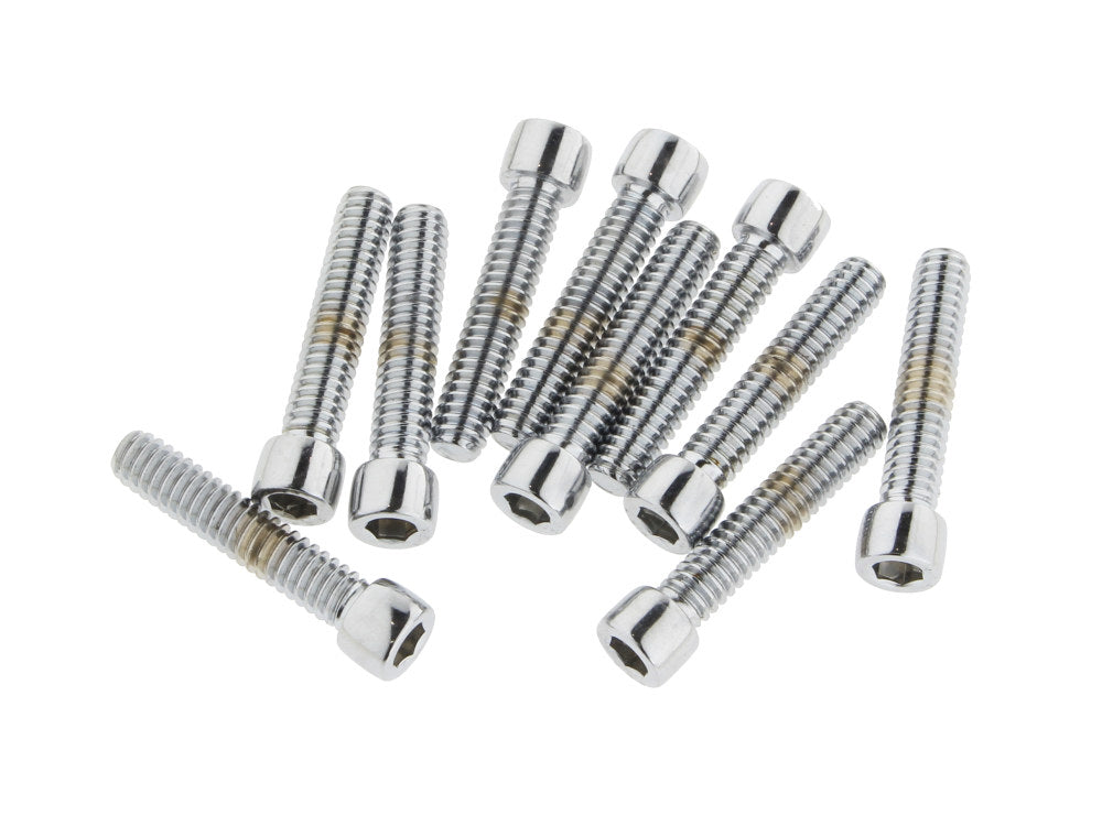 1/4-20 x 1-1/4in. UNC Polished Socket Head Allen Bolts - Chrome. Pack 10.