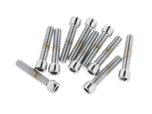 1/4-20 x 1-1/4in. UNC Polished Socket Head Allen Bolts - Chrome. Pack 10.