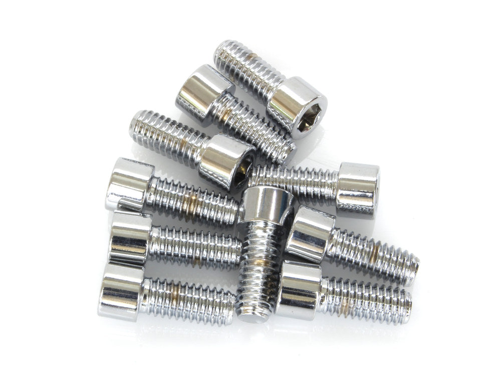 5/16-18 x 3/4in. UNC Polished Socket Head Allen Bolts - Chrome. Pack 10.