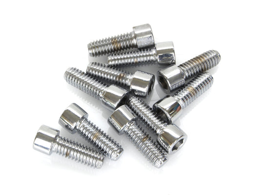 5/16-18 x 7/8in. UNC Polished Socket Head Allen Bolts - Chrome. Pack 10.