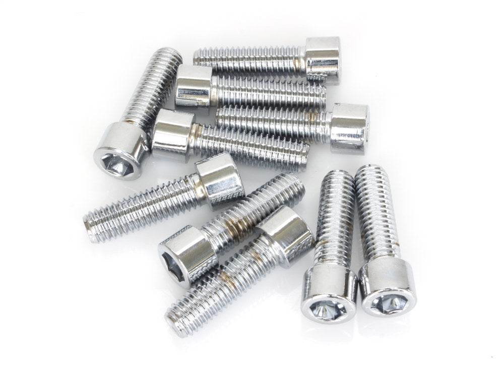 7/16-14 x 1-1/2in. UNC Polished Socket Head Allen Bolts - Chrome. Pack 10.