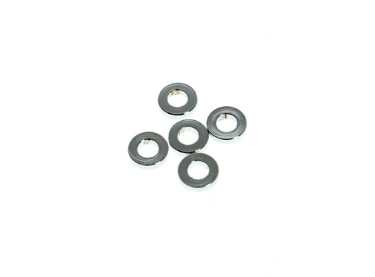 1/4in. ID x 1/8in. Wide Steel Spacers - Chrome. Pack 5.