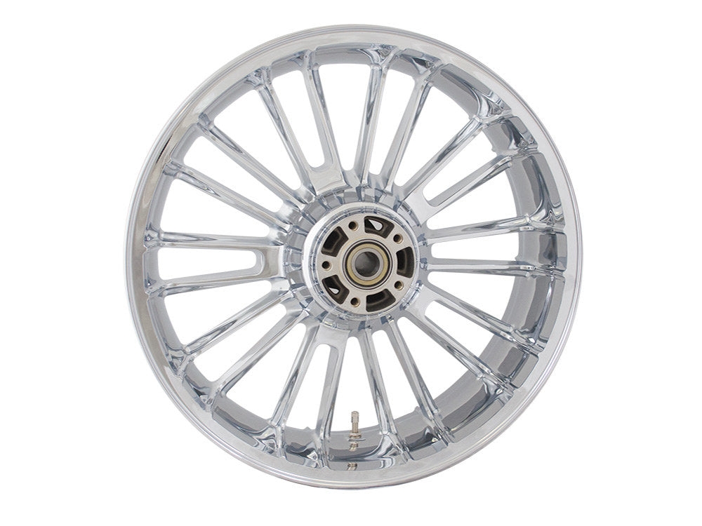 18in. x 5.50in. wide Atlantic 3D Wheel with Rear Hub - Chrome. Fits Touring 2009up with ABS