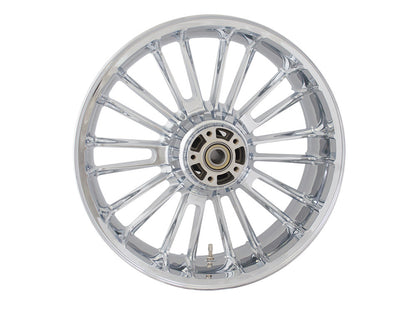 18in. x 5.50in. wide Atlantic 3D Wheel with Rear Hub - Chrome. Fits Touring 2009up with ABS