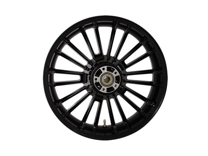 18in. x 5.50in. wide Atlantic 3D Wheel with Rear Hub - Gloss Black. Fits Touring 2009up with ABS