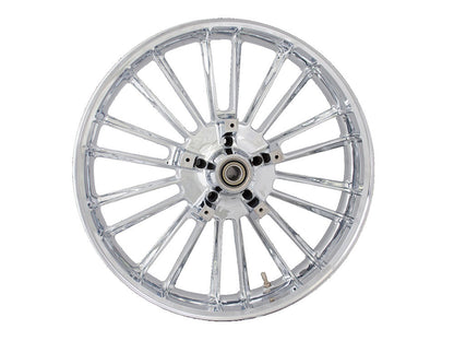 21in. x 3.50in. wide Atlantic 3D Wheel with Front Hub - Chrome. Fits Touring 2008up with ABS