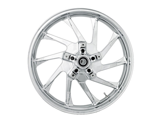 21in. x 3.50in. wide Hurricane 3D Wheel with Front Hub - Chrome. Fits Touring 2008up with ABS