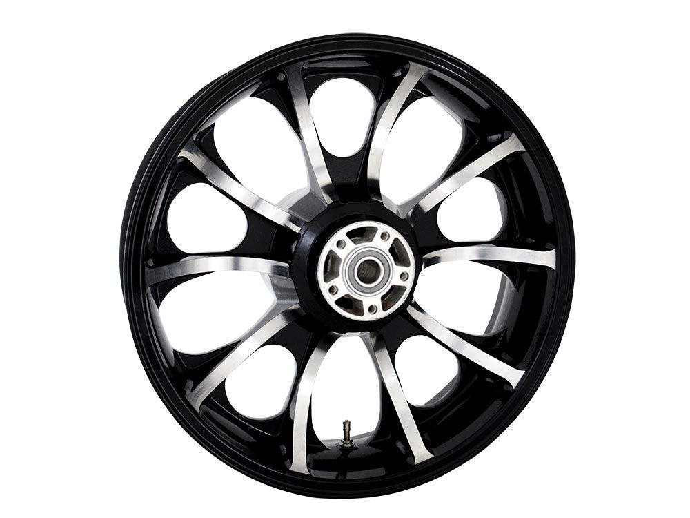18in. x 5.50in. wide Largo 3D Wheel with Rear Hub - Black Cut. Fits Touring 2009up with ABS