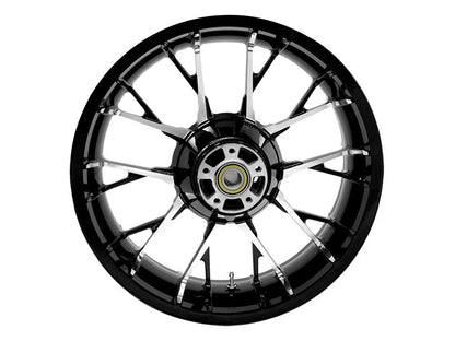 18in. x 5.50in. wide Marlin 3D Wheel with Rear Hub - Black Cut. Fits Touring 2009up with ABS