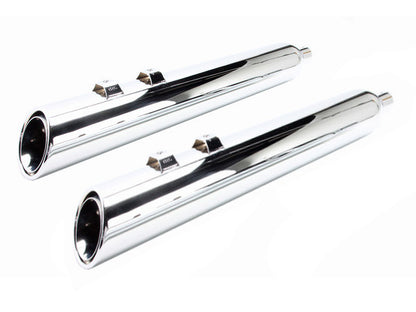 4in. 909 Uppercut Slip-On Mufflers - Chrome. Fits Touring 2017up.