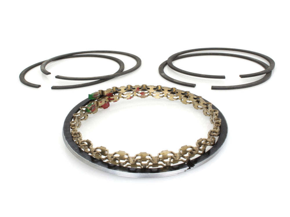 Standard Size Cast Piston Rings. Fits 74ci/1200cc Big Twin 1948-1980.