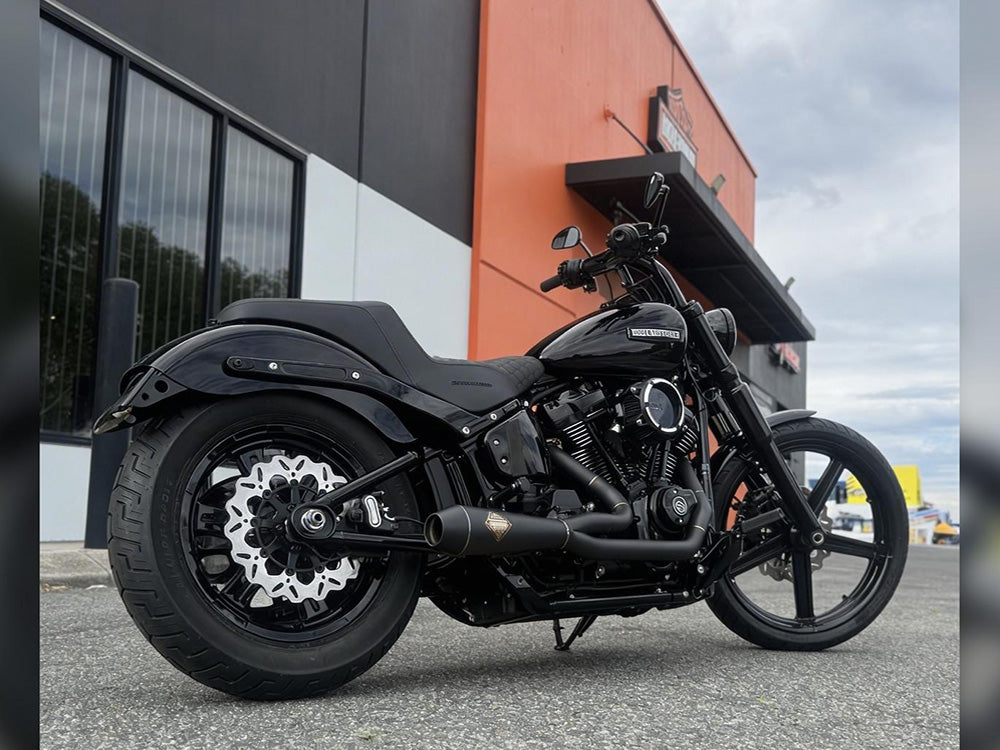 Tail Tidy Fender Eliminator Kit - Black with Run, Turn, Brake and Number Plate Lights. Fits Softail Street Bob & Slim 2018up & Standard 2020up.