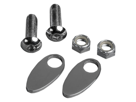 Turn Signal Block Off Strut Plates - Chrome.