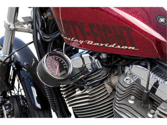 Speedo Relocation Kit - Black. Fits Sportster 1989-2021.
