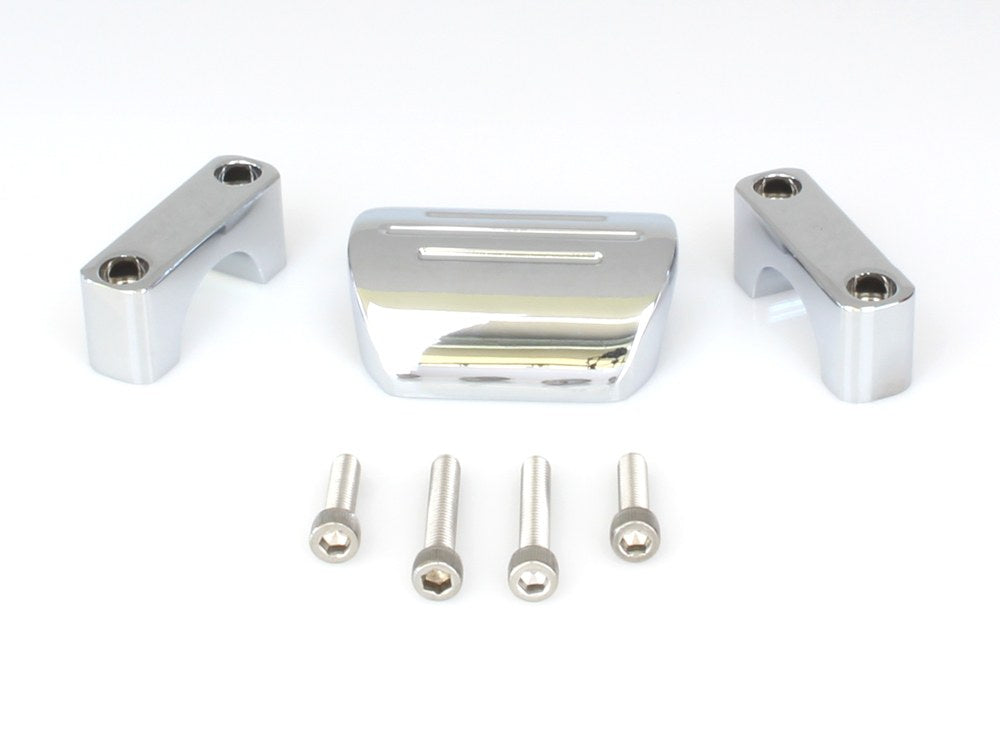 Speedo Bracket - Chrome. Fits 1in. Diameter T-Bars using Dakota MCL, MCV or MLX Series Gauges.