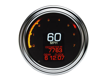 4-1/2in. Tank Mount KPH Speedometer with Tachometer - Chrome. Fits Softail 2011up, Road King 2014up & Dyna Switchback, Custom & Fat Bob 2012-2017.