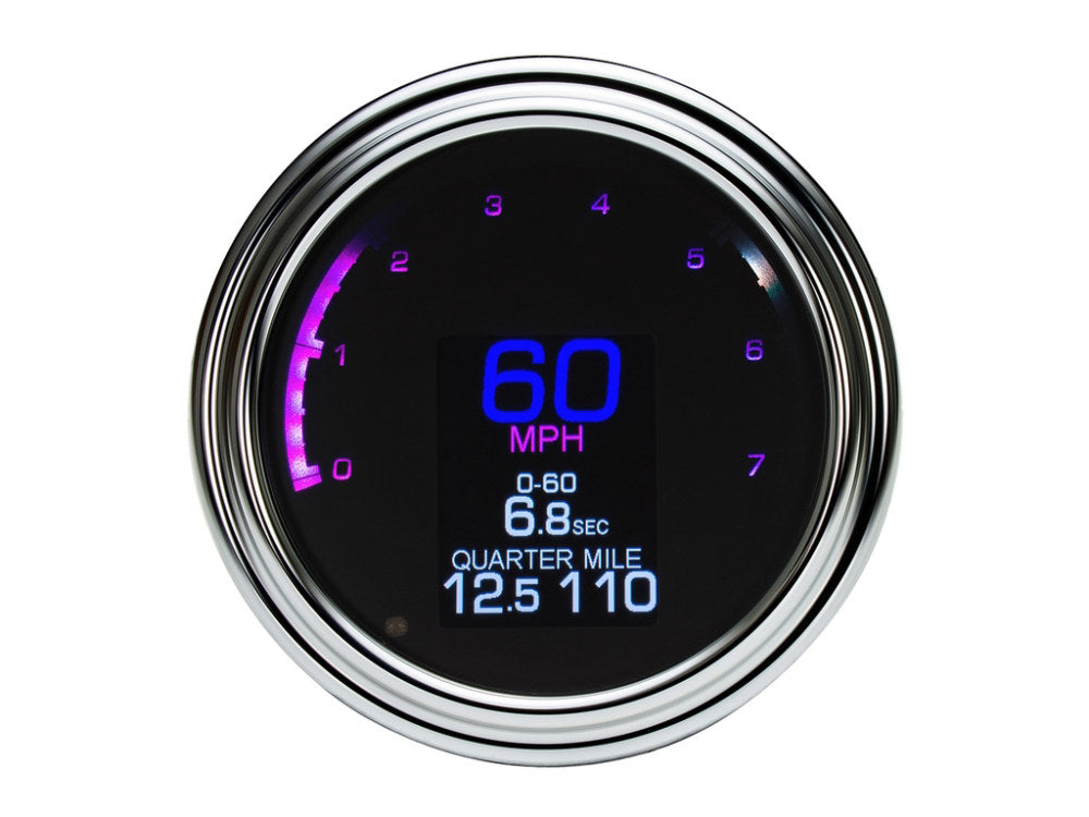4-1/2in. Tank Mount KPH Speedometer with Tachometer - Chrome. Fits Softail 2011up, Road King 2014up & Dyna Switchback, Custom & Fat Bob 2012-2017.