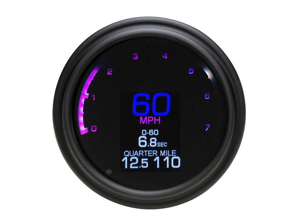 4-1/2in. Tank Mount KPH Speedometer with Tachometer - Black. Fits Softail 2011up, Road King 2014up & Dyna Switchback, Custom & Fat Bob 2012-2017.
