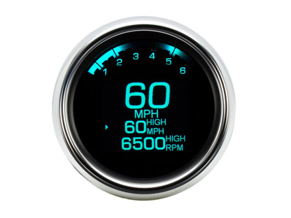 3-3/8in. Round KPH Speedometer with Tachometer - Chrome. Fits Dyna & Sportster 1994-2003.
