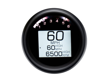3-3/8in. Round KPH Speedometer with Tachometer - Black. Fits Softail Fat Bob 2018up, Sportster 2014-2021, Dyna Street Bob, Low Rider & Wide Glide 2012-2017 & Softail Breakout, Rocker & Black Line 2011-2017.